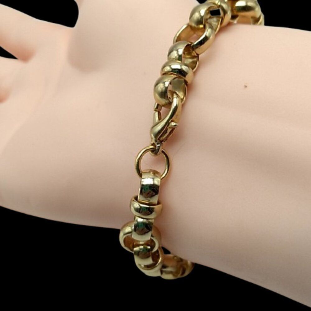 Gold-Tone Rolo Link Chain Bracelet - Picture 7 of 15